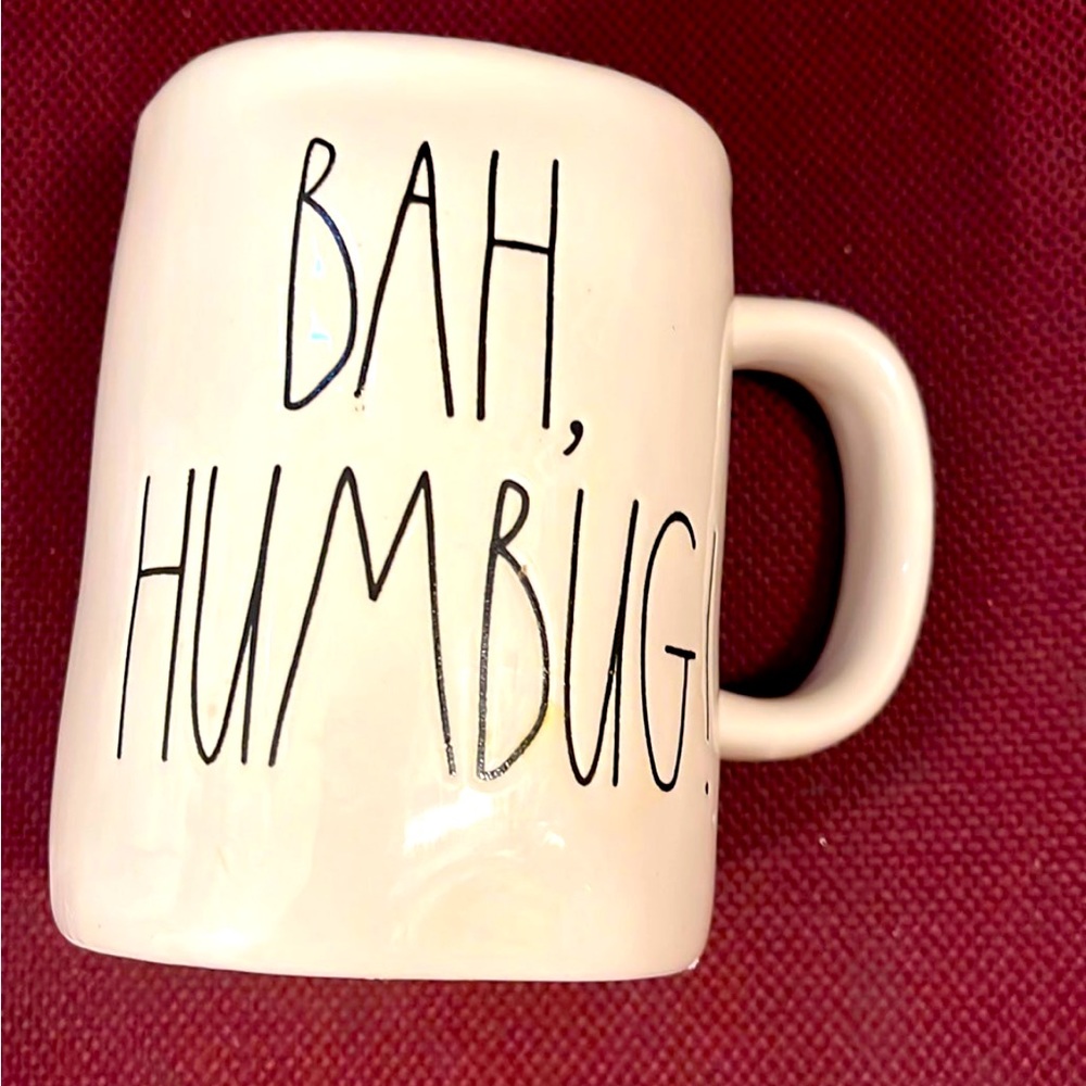 Rae Dunn Pumpkin Latte Mug “ Bah Humbug Xmas holidays scrooge